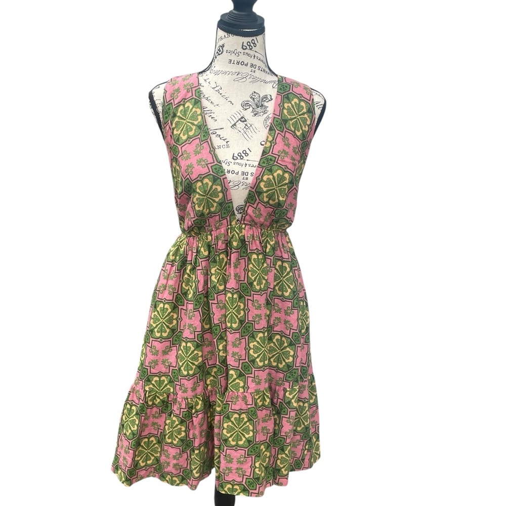 House of Harlow 1960 Pink/Green Geometric Cutout Dress, Size S, NWT